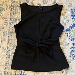 Ann Taylor Factory Tie Waist Top - Black